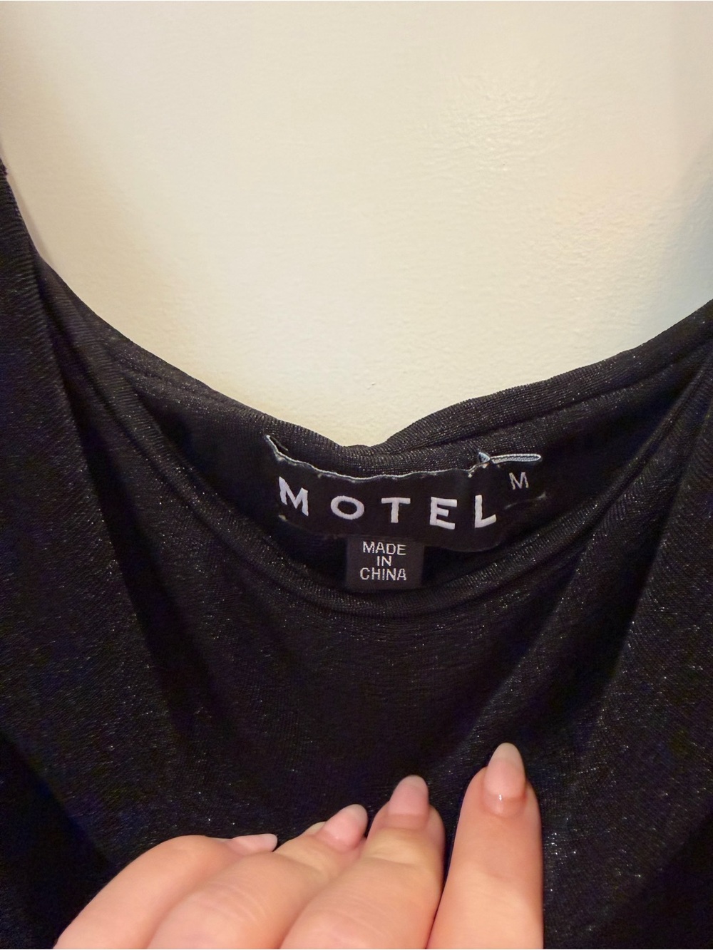 Motel Rocks Off-Shoulder Black Top - Picture 3 of 4